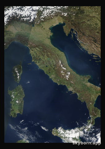 The Earth on 7 April 2020 · Italy and the Adriatic