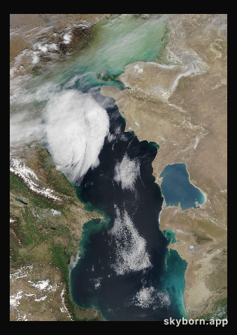 The Earth on 18 April 2020 · Caspian Sea
