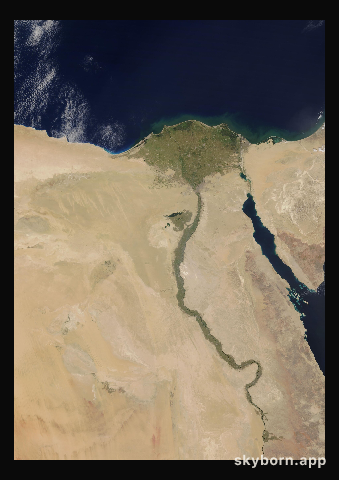 The Earth on 19 April 2020 · Nile Delta and Sinai