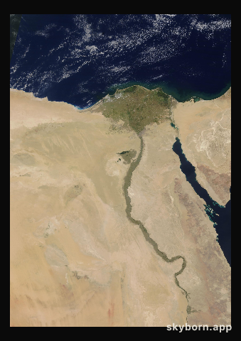 The Earth on 28 April 2020 · Nile Delta and Sinai