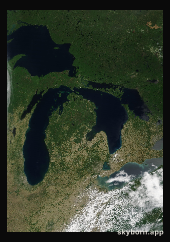 The Earth on 15 June 2020 · Great Lakes