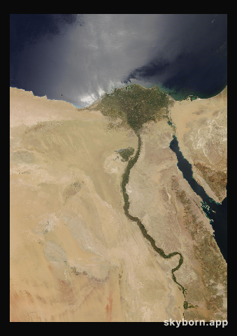 The Earth on 16 June 2020 · Nile Delta and Sinai