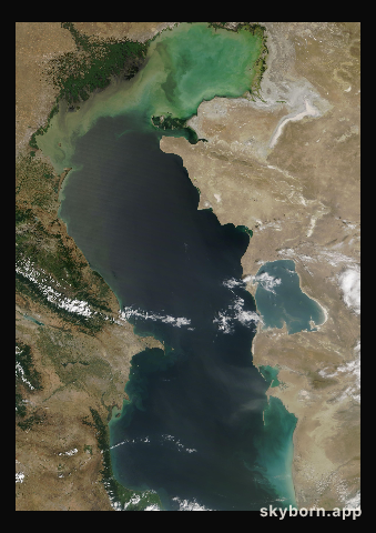 The Earth on 3 July 2020 · Caspian Sea