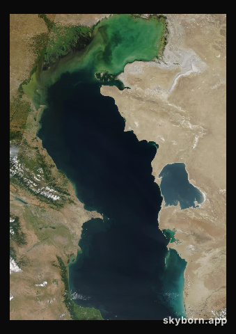 The Earth on 4 July 2020 · Caspian Sea
