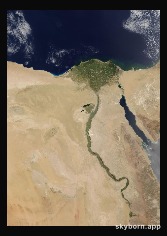 The Earth on 6 July 2020 · Nile Delta and Sinai