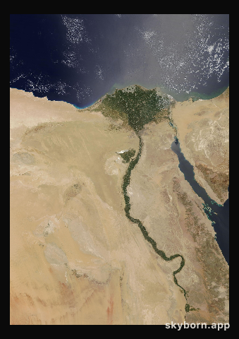 The Earth on 11 July 2020 · Nile Delta and Sinai