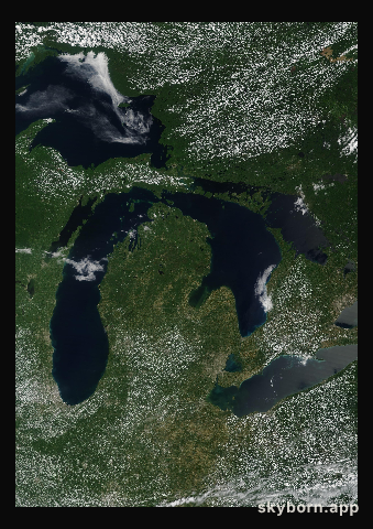 The Earth on 17 July 2020 · Great Lakes