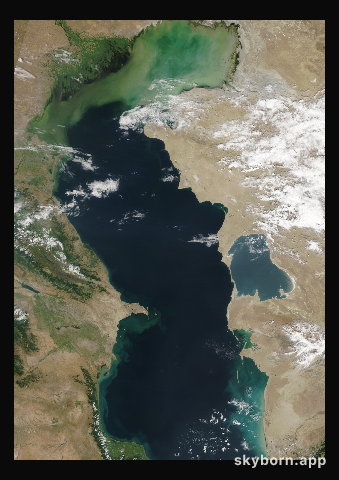 The Earth on 27 July 2020 · Caspian Sea