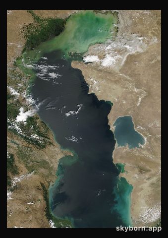 The Earth on 28 July 2020 · Caspian Sea