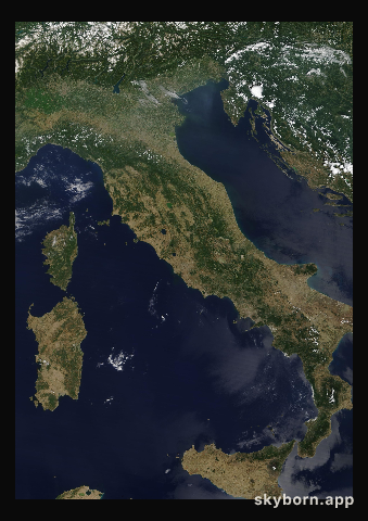 The Earth on 31 July 2020 · Italy and the Adriatic