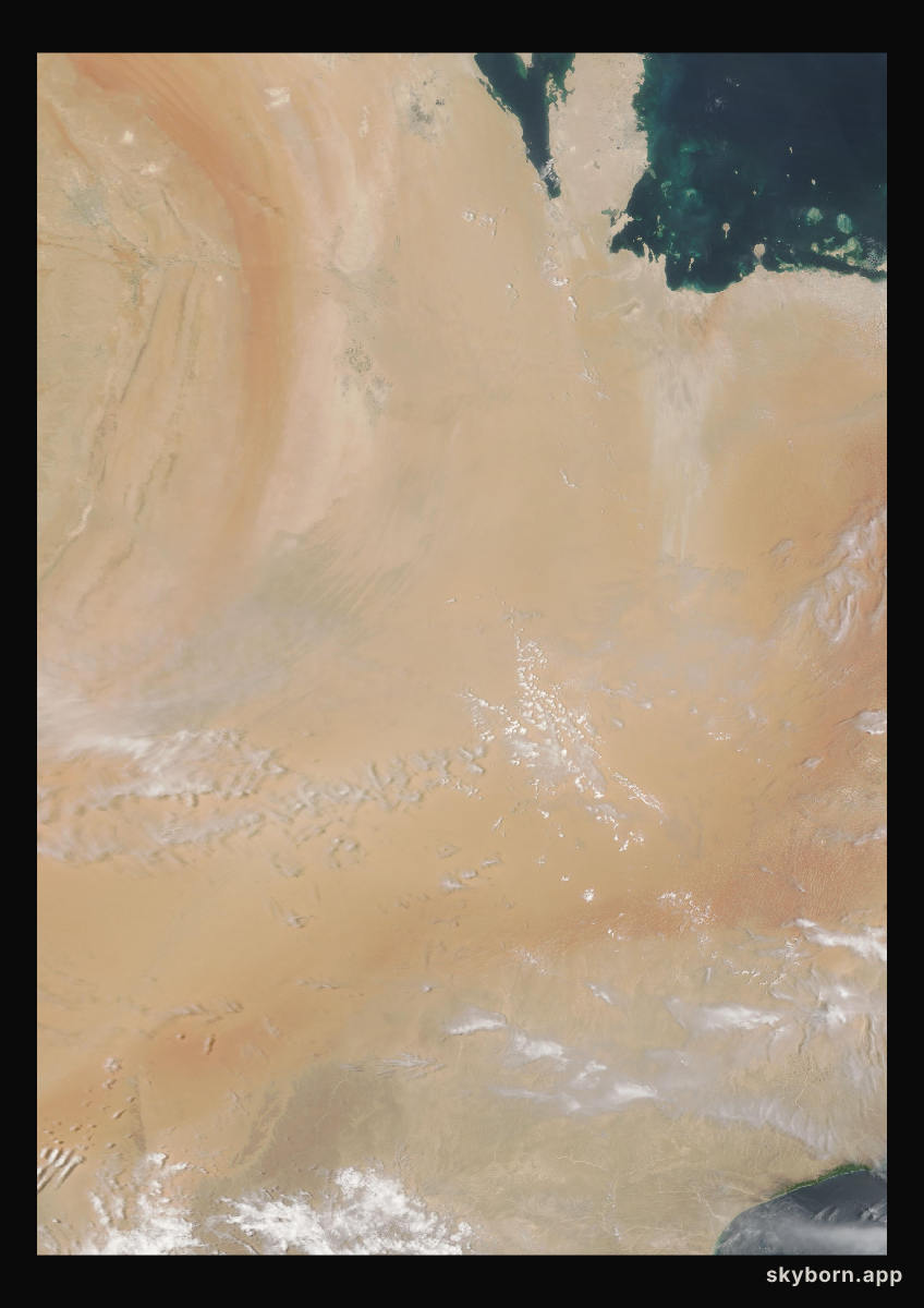 The Earth on 14 August 2020 · Empty Quarter, Arabia