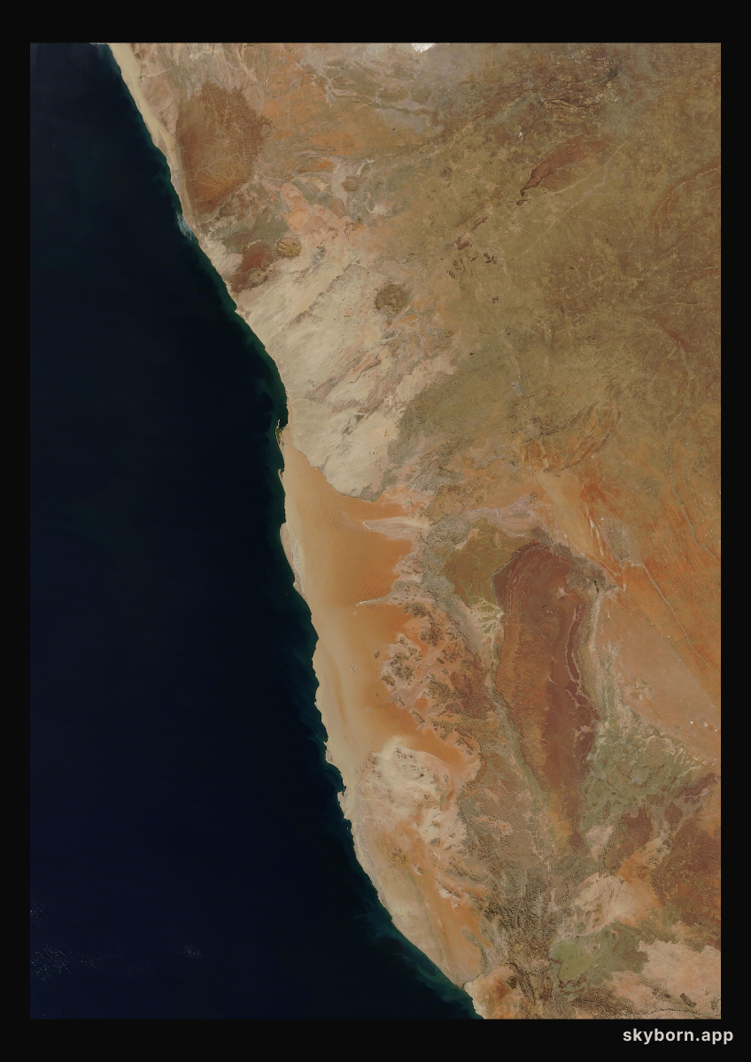 The Earth on 21 August 2020 · Namib Desert
