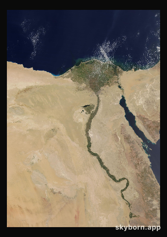 The Earth on 8 September 2020 · Nile Delta and Sinai