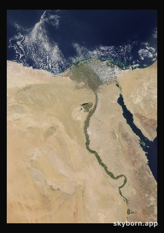 The Earth on 10 September 2020 · Nile Delta and Sinai