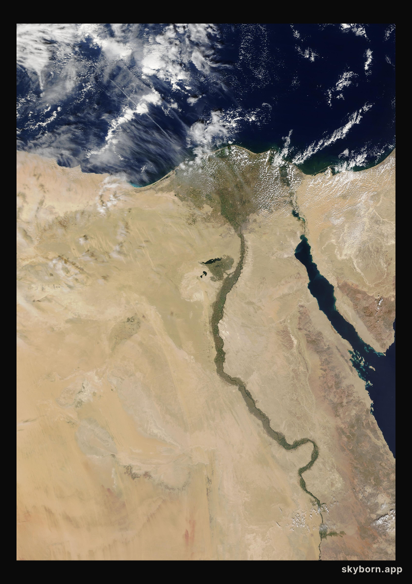 The Earth on 12 October 2020 · Nile Delta and Sinai