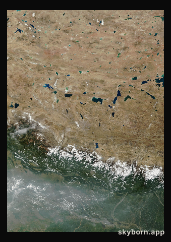 The Earth on 14 October 2020 · Himalaya and Tibet