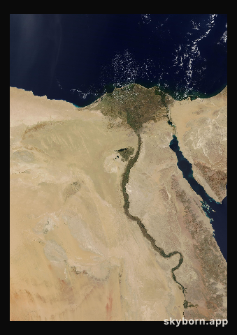The Earth on 17 October 2020 · Nile Delta and Sinai