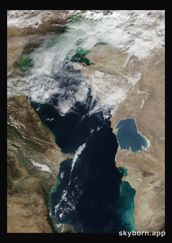The Earth on 25 October 2020 · Caspian Sea