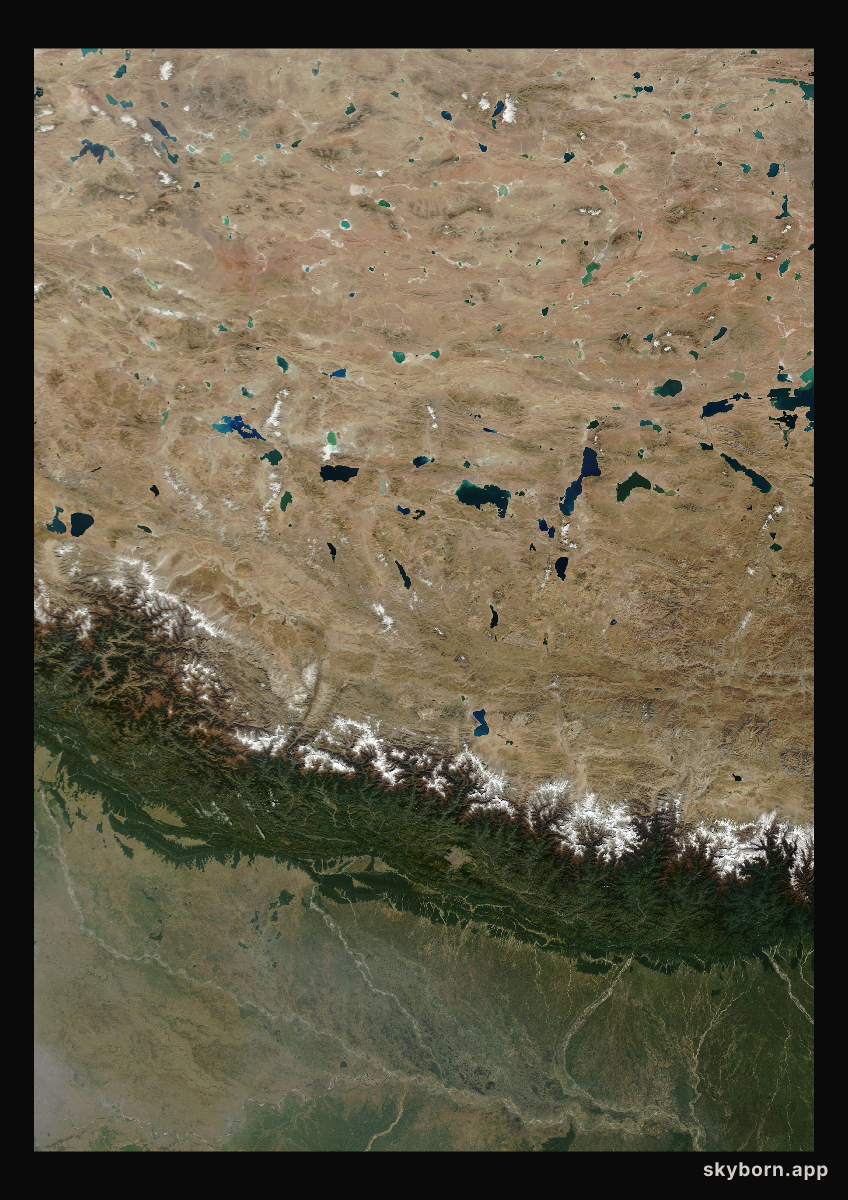 The Earth on 30 October 2020 · Himalaya and Tibet