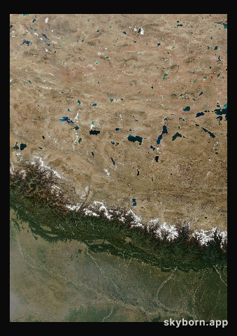 The Earth on 30 October 2020 · Himalaya and Tibet
