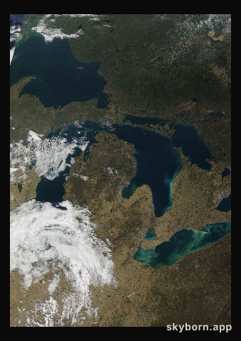 The Earth on 8 November 2020 · Great Lakes