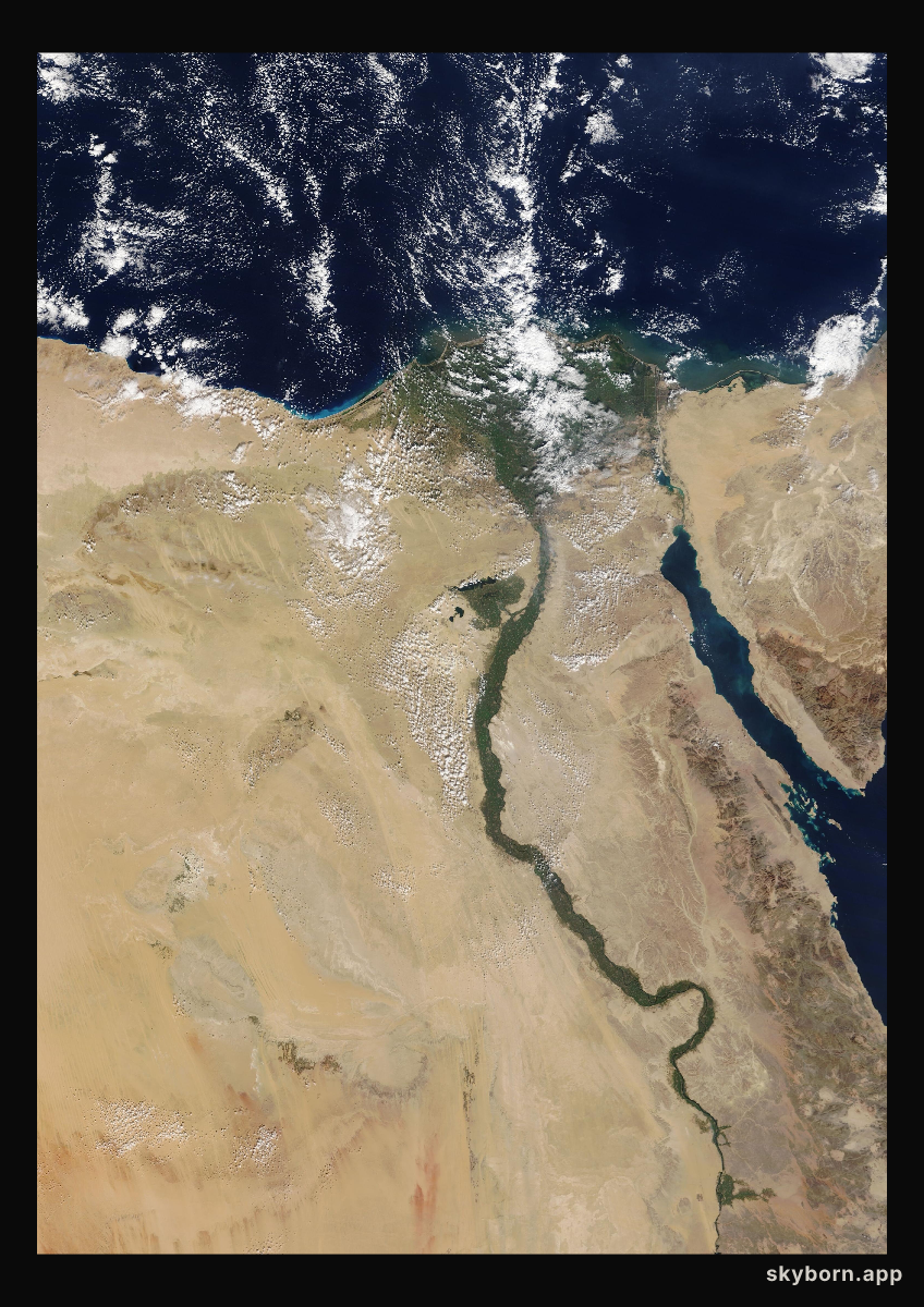 The Earth on 16 November 2020 · Nile Delta and Sinai