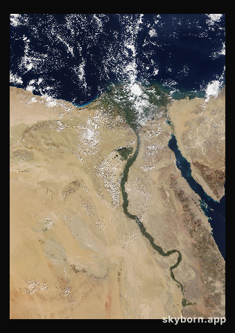 The Earth on 16 November 2020 · Nile Delta and Sinai