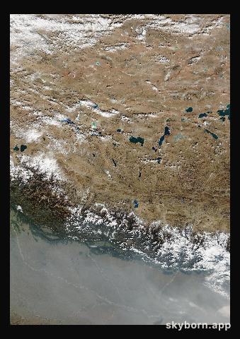 The Earth on 6 December 2020 · Himalaya and Tibet