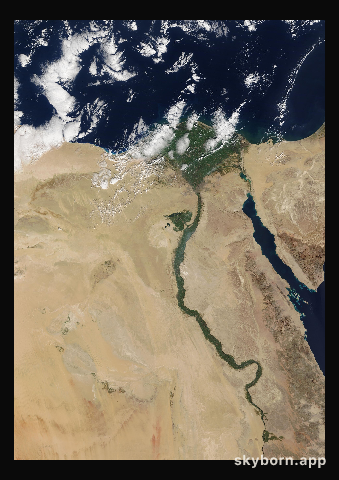 The Earth on 20 December 2020 · Nile Delta and Sinai