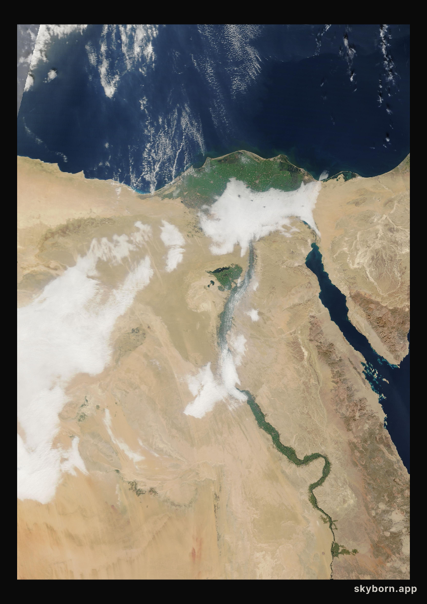 The Earth on 9 January 2021 · Nile Delta and Sinai