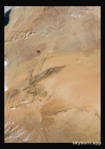 The Earth on 23 January 2021 · Eye of the Sahara, Mauritania