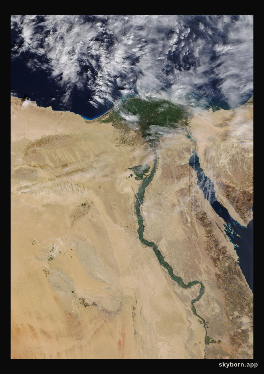 The Earth on 26 January 2021 · Nile Delta and Sinai