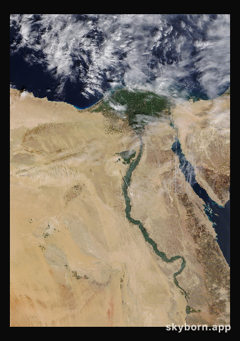 The Earth on 26 January 2021 · Nile Delta and Sinai