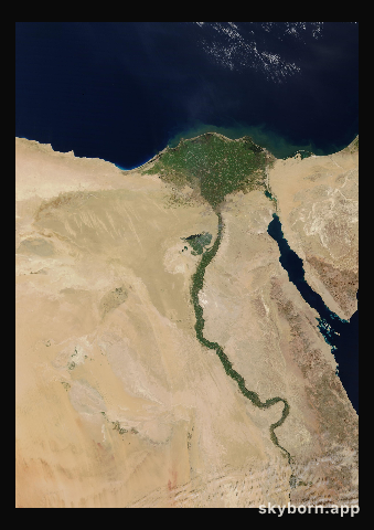 The Earth on 1 February 2021 · Nile Delta and Sinai