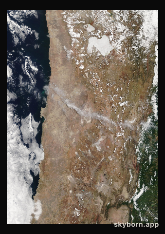 The Earth on 5 February 2021 · Atacama and the Andes