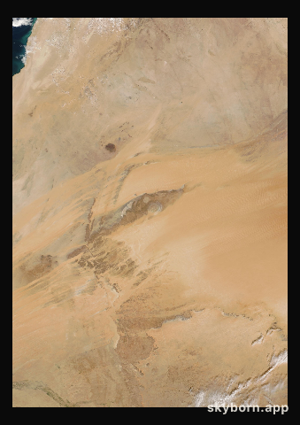 The Earth on 7 February 2021 · Eye of the Sahara, Mauritania
