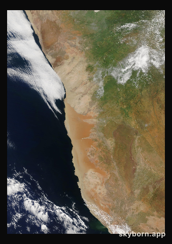 The Earth on 15 February 2021 · Namib Desert