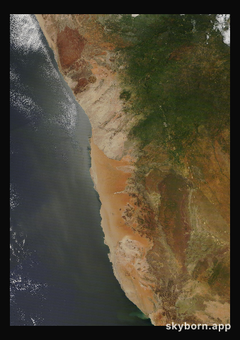 The Earth on 16 February 2021 · Namib Desert