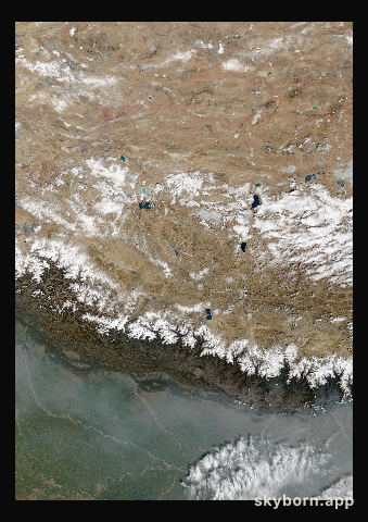 The Earth on 17 February 2021 · Himalaya and Tibet