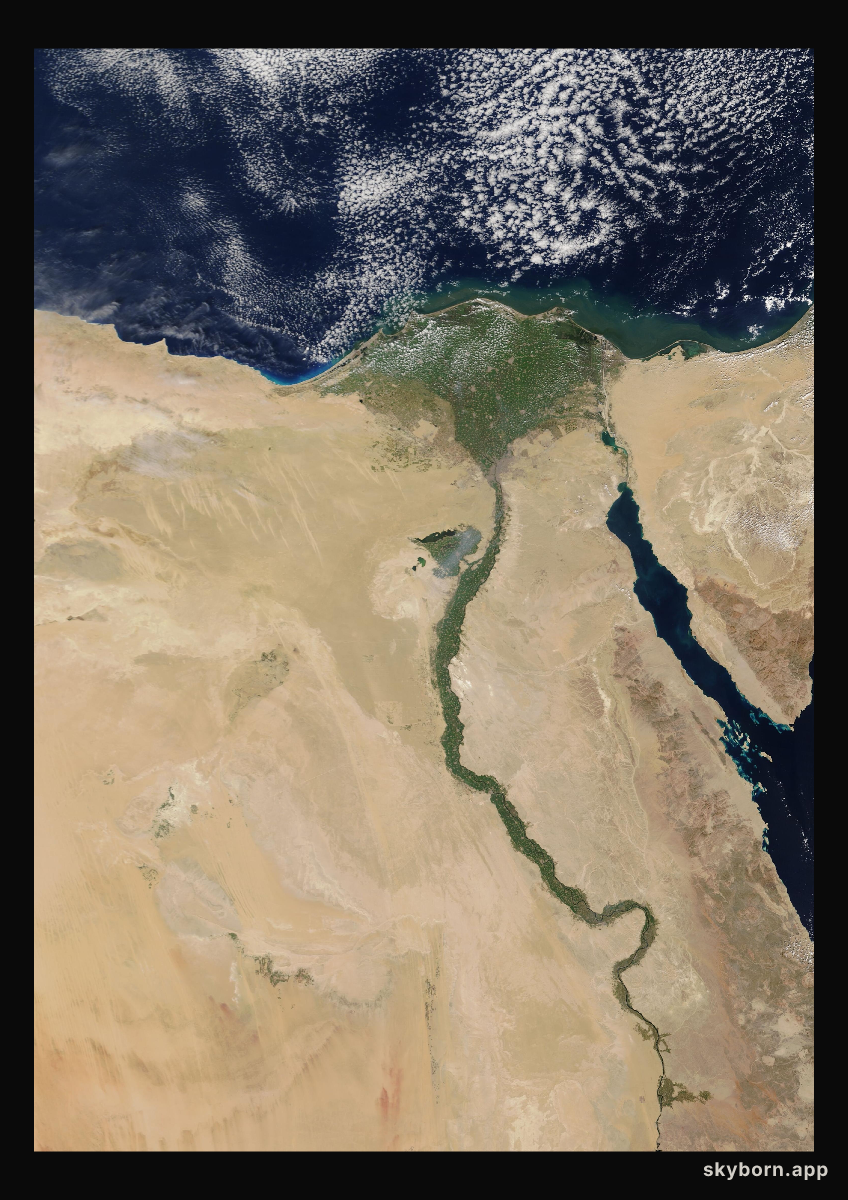 The Earth on 5 March 2021 · Nile Delta and Sinai
