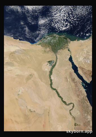 The Earth on 5 March 2021 · Nile Delta and Sinai