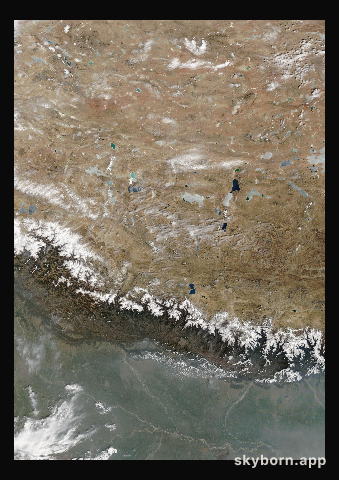 The Earth on 12 March 2021 · Himalaya and Tibet