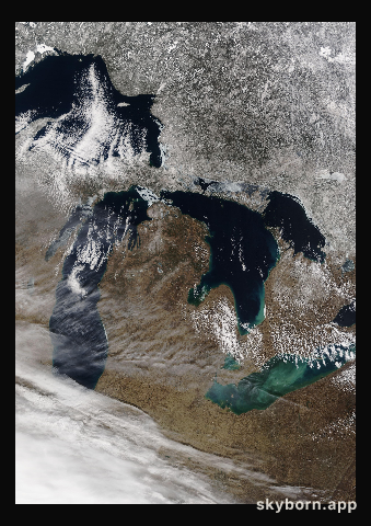 The Earth on 14 March 2021 · Great Lakes
