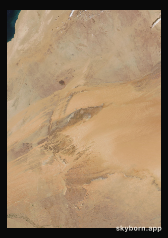 The Earth on 16 March 2021 · Eye of the Sahara, Mauritania