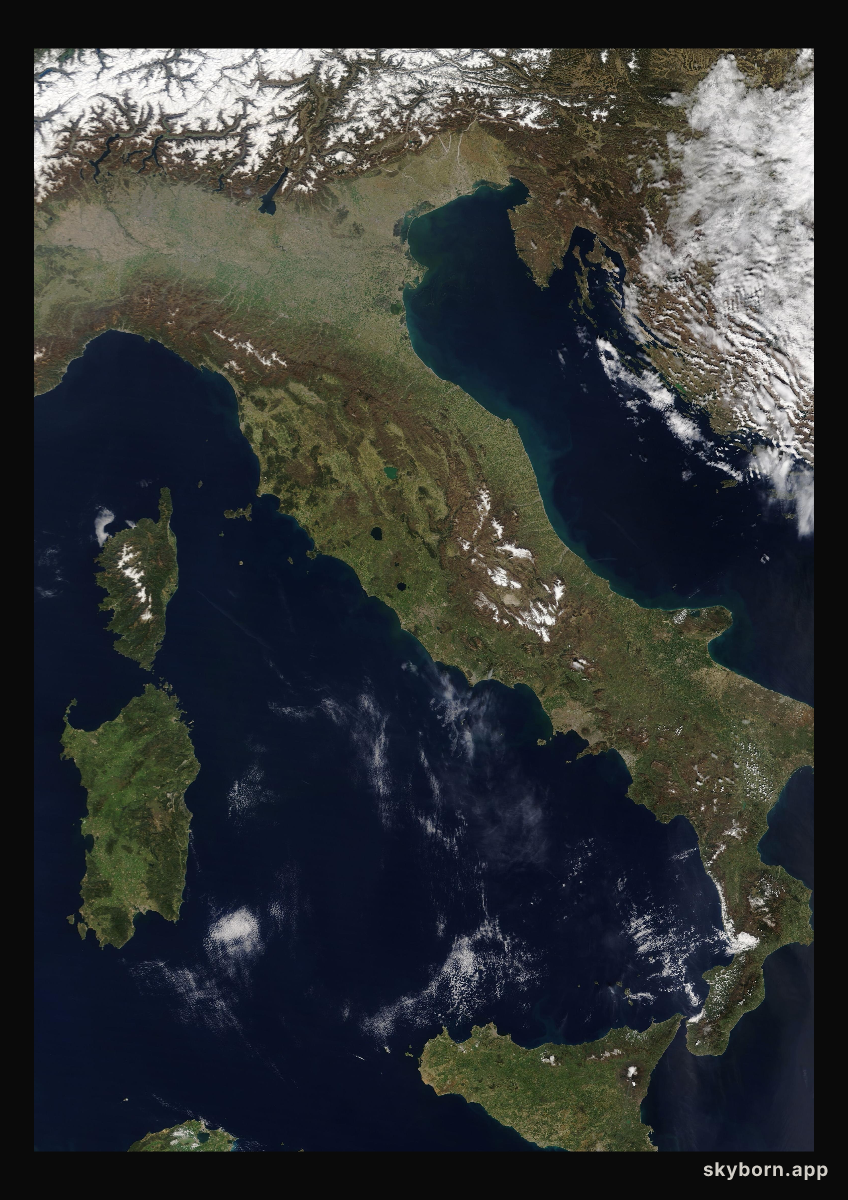 The Earth on 30 March 2021 · Italy and the Adriatic