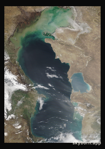 The Earth on 1 April 2021 · Caspian Sea