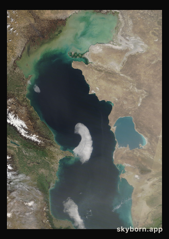 The Earth on 8 April 2021 · Caspian Sea