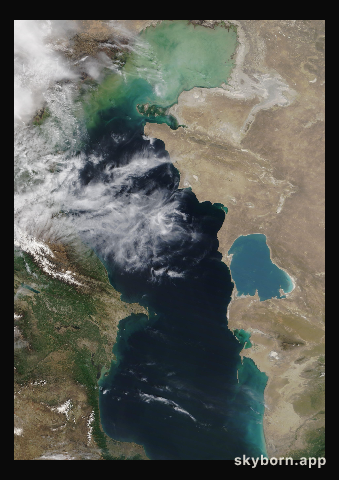 The Earth on 17 April 2021 · Caspian Sea