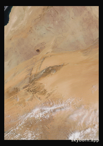 The Earth on 22 April 2021 · Eye of the Sahara, Mauritania