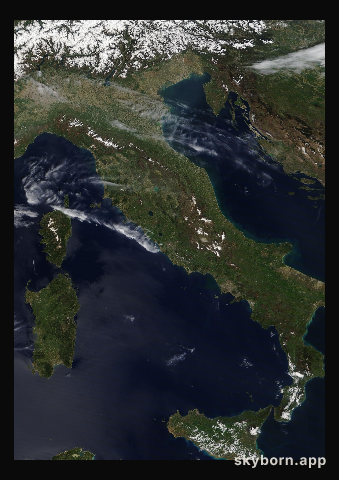 The Earth on 25 April 2021 · Italy and the Adriatic